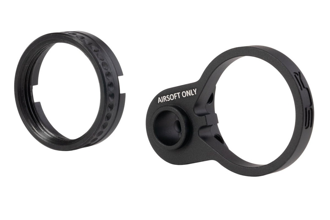 Dytac SLR M4 GBB Castle Nut & End Plate - Black (Licencsed by SLR Rifleworks) - Bang Bang Airsoft