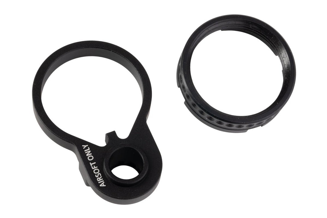 Dytac SLR M4 GBB Castle Nut & End Plate - Black (Licencsed by SLR Rifleworks) - Bang Bang Airsoft