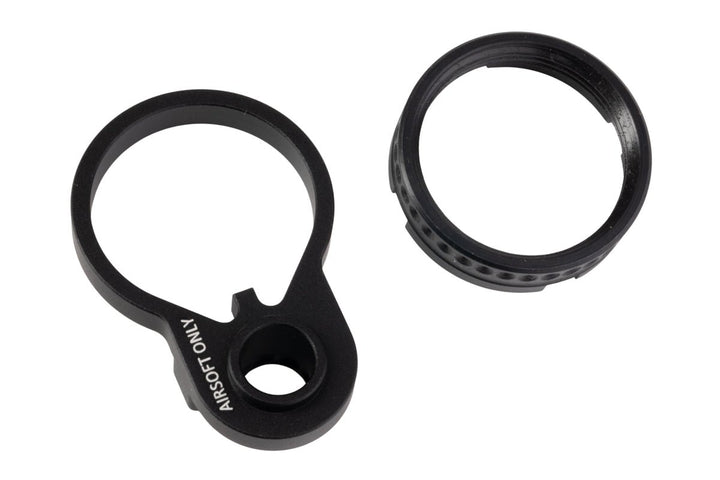 Dytac SLR M4 GBB Castle Nut & End Plate - Black (Licencsed by SLR Rifleworks) - Bang Bang Airsoft