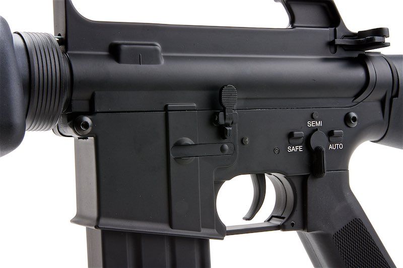 E&C XM177 E2 Airsoft AEG Rifle EC325 (QD 1.5 Gearbox, Blank Marking) - Black - Bang Bang Airsoft