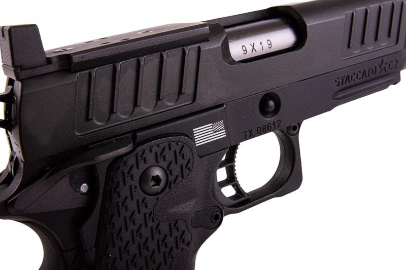 EMG 6mm Pro Shop Staccato C2 2011 with Compensator Hi - Capa GBB Airsoft Pistol (by Army Plus x T8) - Bang Bang Airsoft