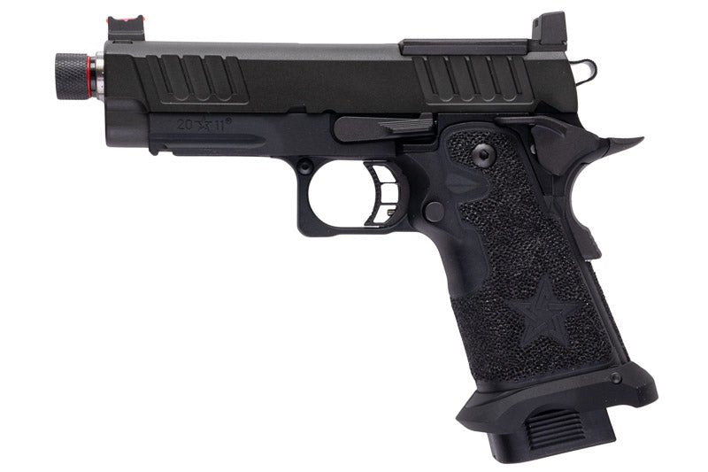 EMG 6mm Pro Shop Staccato C2 GBB Airsoft Pistol w/ Hand - Made Stippling Grip - BK (by Army Armament) - Bang Bang Airsoft