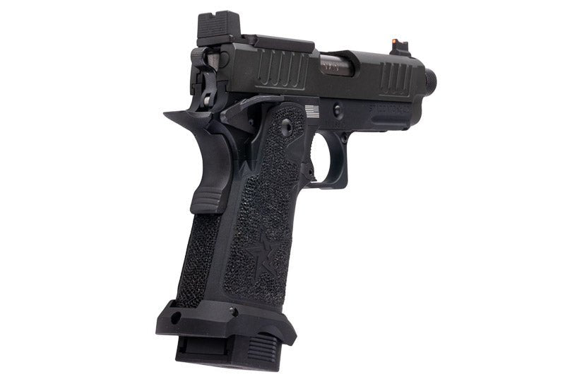 EMG 6mm Pro Shop Staccato C2 GBB Airsoft Pistol w/ Hand - Made Stippling Grip - BK (by Army Armament) - Bang Bang Airsoft