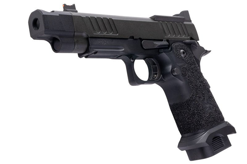 EMG 6mm Pro Shop Staccato C2 w/ Comp SOC GBB Pistol w/ Hand - Made Stippling Grip - BK (by Army Armament) - Bang Bang Airsoft