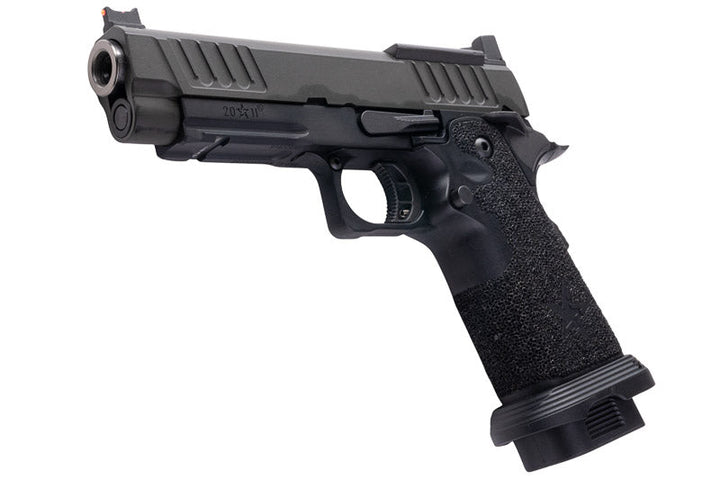 EMG 6mm Pro Shop Staccato P GBB Airsoft Pistol w/ Hand - Made Stippling Grip - BK (by Army Armament) - Bang Bang Airsoft