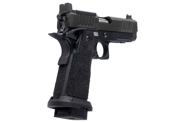 EMG 6mm Pro Shop Staccato P GBB Airsoft Pistol w/ Hand - Made Stippling Grip - BK (by Army Armament) - Bang Bang Airsoft