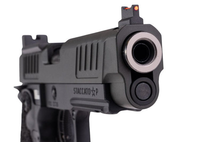 EMG 6mm Pro Shop Staccato P GBB Airsoft Pistol w/ Hand - Made Stippling Grip - BK (by Army Armament) - Bang Bang Airsoft