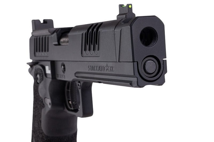 EMG 6mm Pro Shop Staccato XC GBB Airsoft Pistol w/ Hand - Made Stippling Grip - BK (by Army Armament) - Bang Bang Airsoft