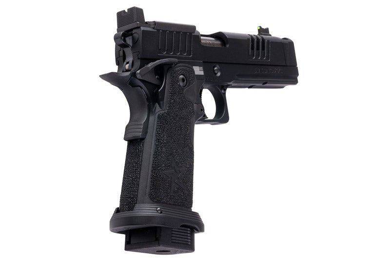 EMG 6mm Pro Shop Staccato XC GBB Airsoft Pistol w/ Hand - Made Stippling Grip - BK (by Army Armament) - Bang Bang Airsoft