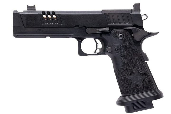 EMG 6mm Pro Shop Staccato XC GBB Airsoft Pistol w/ Hand - Made Stippling Grip - BK (by Army Armament) - Bang Bang Airsoft