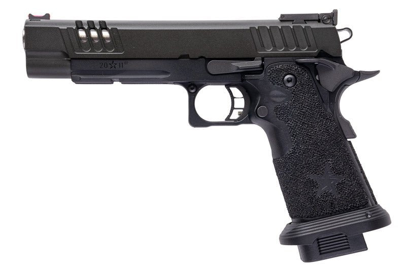 EMG 6mm Pro Shop Staccato XL GBB Airsoft Pistol w/ Hand - Made Stippling Grip - BK (by Army Armament) - Bang Bang Airsoft