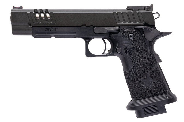 EMG 6mm Pro Shop Staccato XL GBB Airsoft Pistol w/ Hand - Made Stippling Grip - BK (by Army Armament) - Bang Bang Airsoft