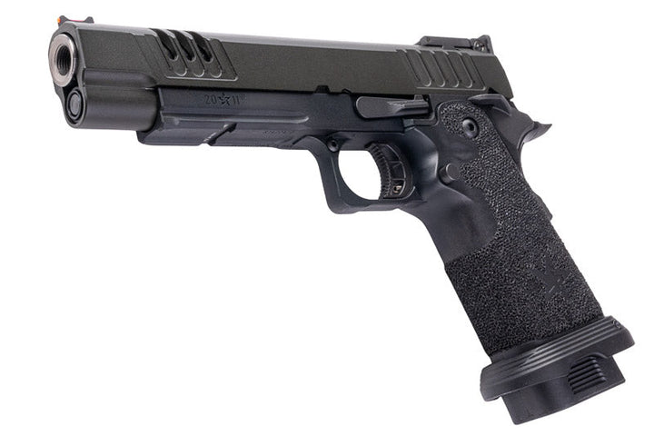 EMG 6mm Pro Shop Staccato XL GBB Airsoft Pistol w/ Hand - Made Stippling Grip - BK (by Army Armament) - Bang Bang Airsoft