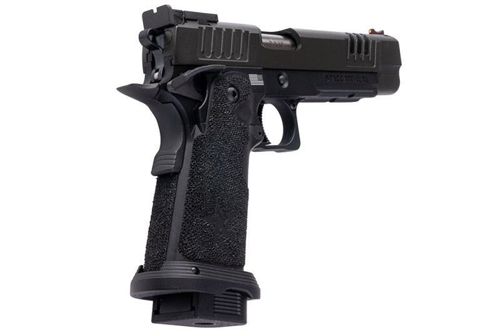 EMG 6mm Pro Shop Staccato XL GBB Airsoft Pistol w/ Hand - Made Stippling Grip - BK (by Army Armament) - Bang Bang Airsoft