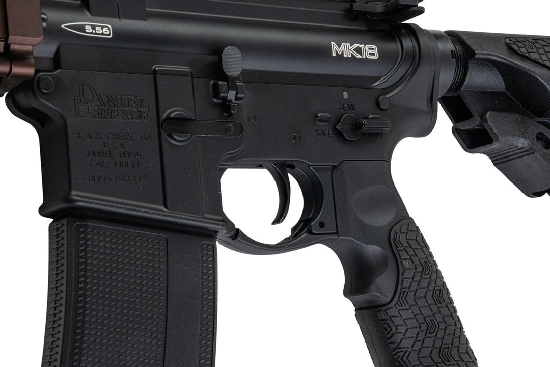 EMG Daniel Defense MK18 GBB Airsoft Rifle (BK/FDE, by Double Eagle ) - Bang Bang Airsoft