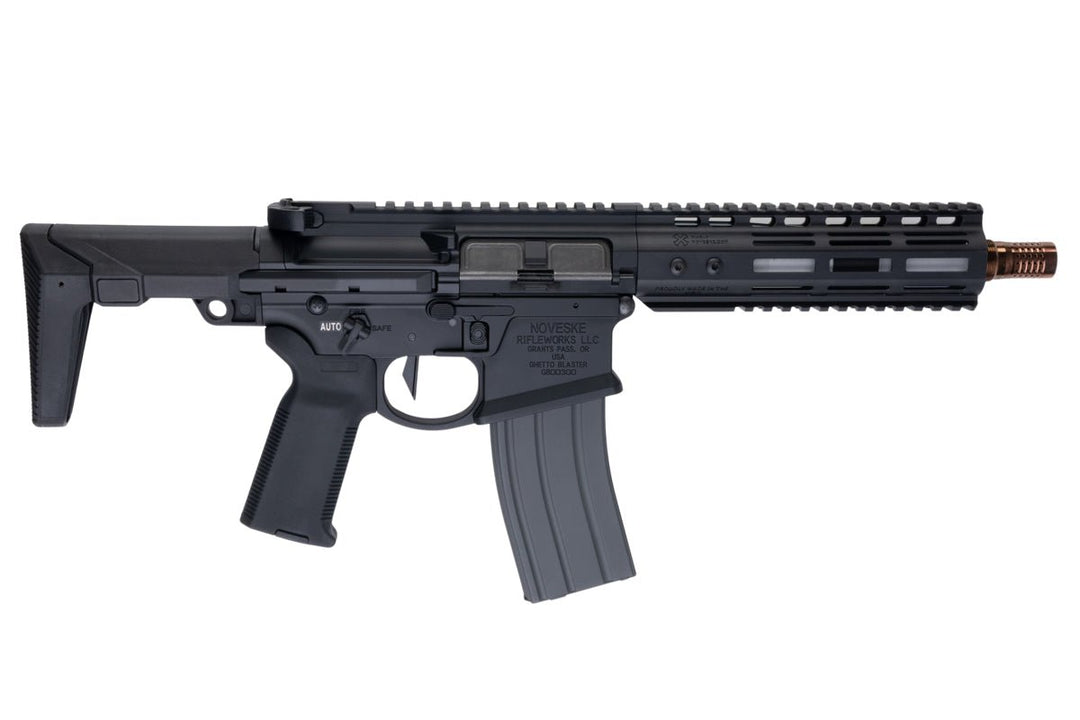 EMG Noveske N4 GHETTO BLASTER NHR - 7 7.94 inch Airsoft M4 GBBR (MWS System) by Double Eagle - BK (Gen 2) - Bang Bang Airsoft