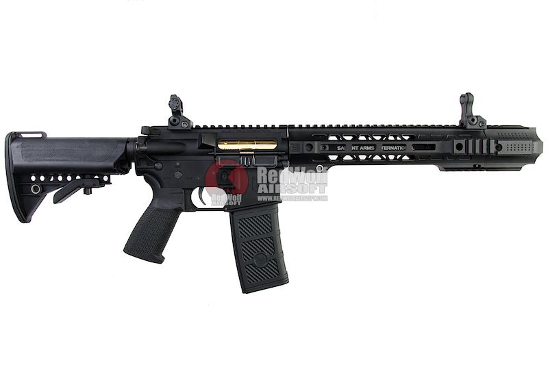 EMG SAI GRY AR15 (M4) Gen. 2 SBR Airsoft M4 AEG Rifle with Crane Stock - Black (by G&P) - Bang Bang Airsoft