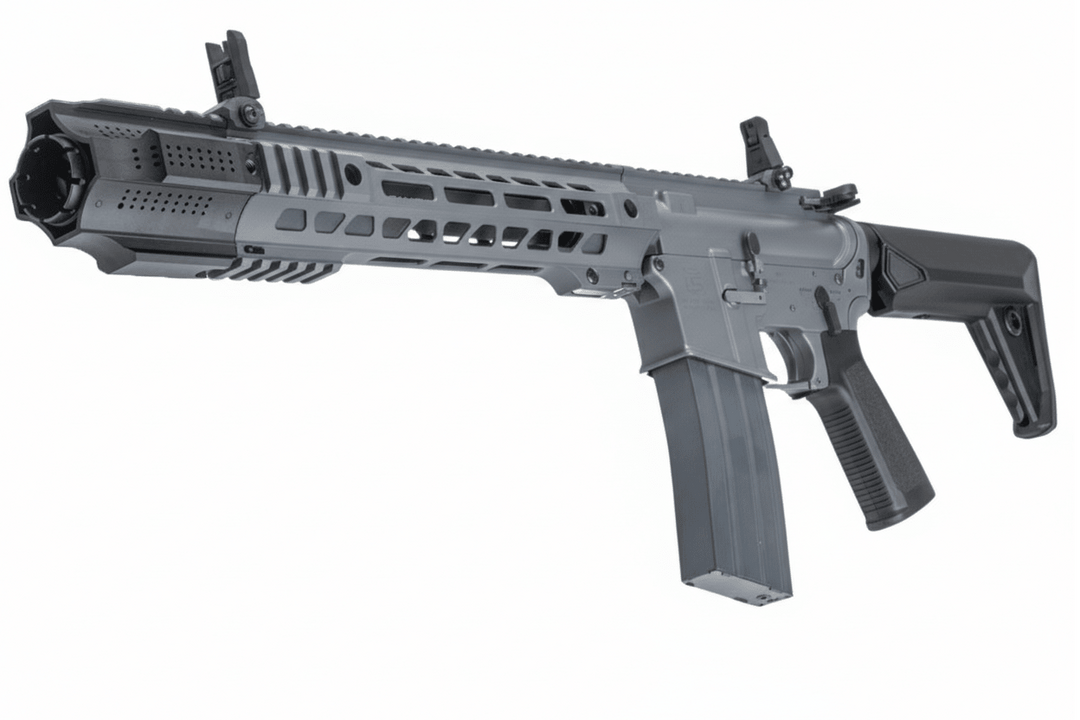 EMG SAI GRY M4 GBB Airsoft Rifle (CYMA CGS System) - 10.5 inch Grey - Bang Bang Airsoft