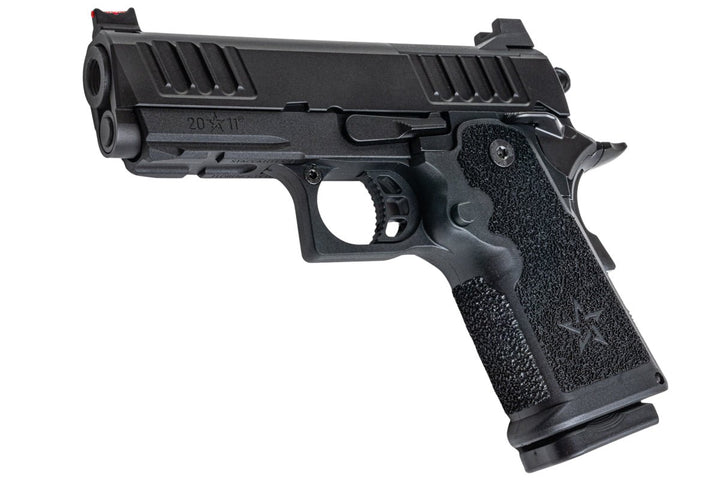 EMG Staccato Licensed CS Compact 2011 GBB Airsoft Pistol (Model: Master Grip / CNC / Green Gas) - BK - Bang Bang Airsoft