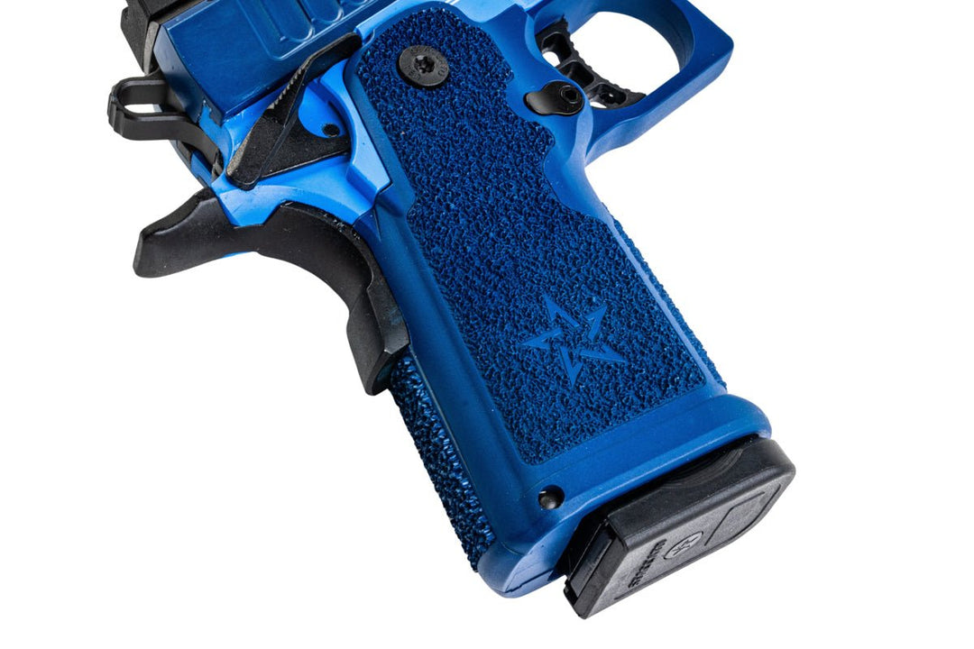 EMG Staccato Licensed CS Compact 2011 GBB Airsoft Pistol (Model: Master Grip / Standard / Green Gas) - BU - Bang Bang Airsoft