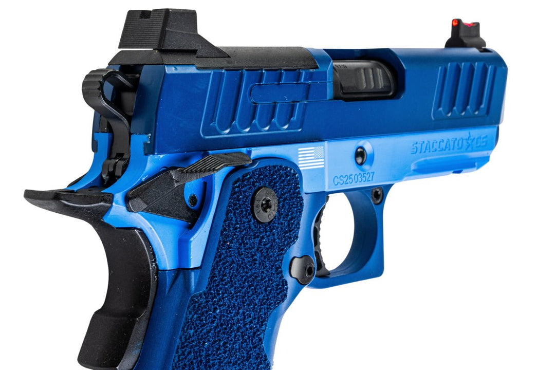 EMG Staccato Licensed CS Compact 2011 GBB Airsoft Pistol (Model: Master Grip / Standard / Green Gas) - BU - Bang Bang Airsoft
