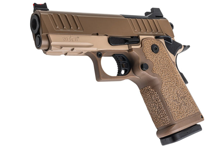 EMG Staccato Licensed CS Compact 2011 GBB Airsoft Pistol (Model: Master Grip / Standard / Green Gas) - DE - Bang Bang Airsoft