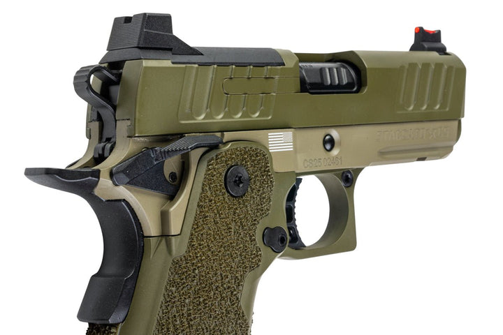 EMG Staccato Licensed CS Compact 2011 GBB Airsoft Pistol (Model: Master Grip / Standard / Green Gas) - GN - Bang Bang Airsoft