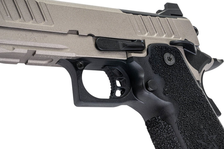 EMG Staccato Licensed CS Compact 2011 GBB Airsoft Pistol (Model: Master Grip / Standard / Green Gas) - TG - Bang Bang Airsoft