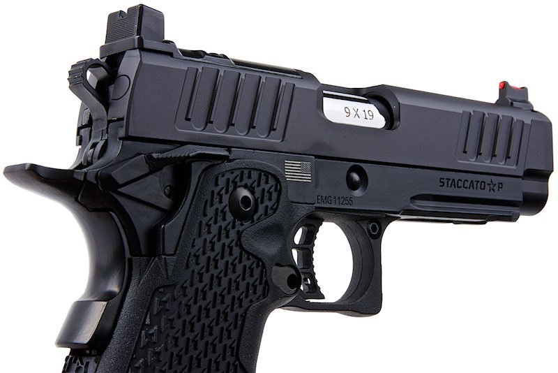 EMG Staccato Licensed P 2011 GBB Airsoft Pistol (Model: VIP Grip / CNC / Green Gas) - Bang Bang Airsoft