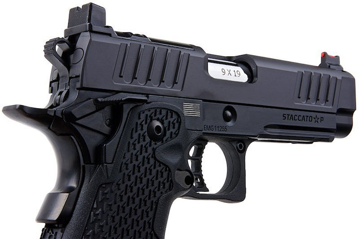 EMG Staccato Licensed P 2011 GBB Airsoft Pistol (Model: VIP Grip / CNC / Green Gas) - Bang Bang Airsoft