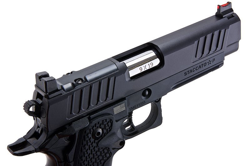 EMG Staccato Licensed P 2011 GBB Airsoft Pistol (Model: VIP Grip / CNC / Green Gas) - Bang Bang Airsoft