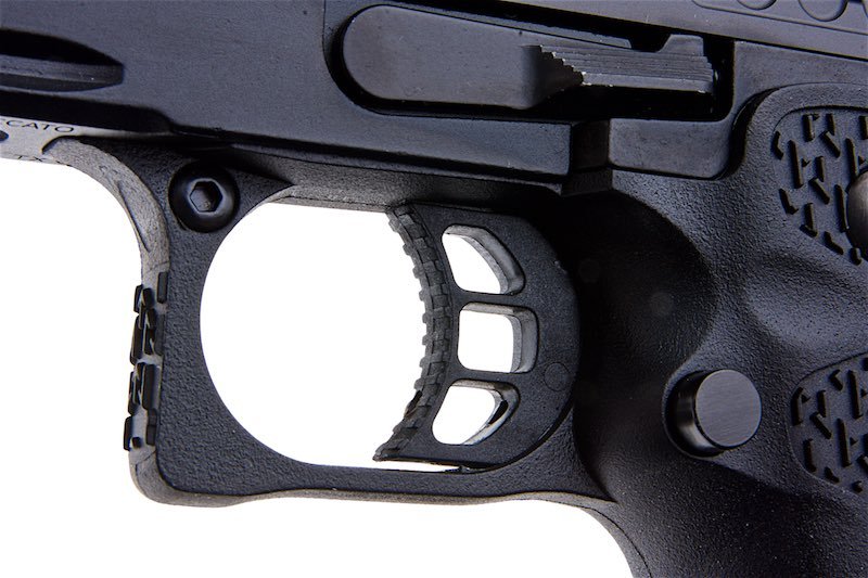 EMG Staccato Licensed P 2011 GBB Airsoft Pistol (Model: VIP Grip / CNC / Green Gas) - Bang Bang Airsoft