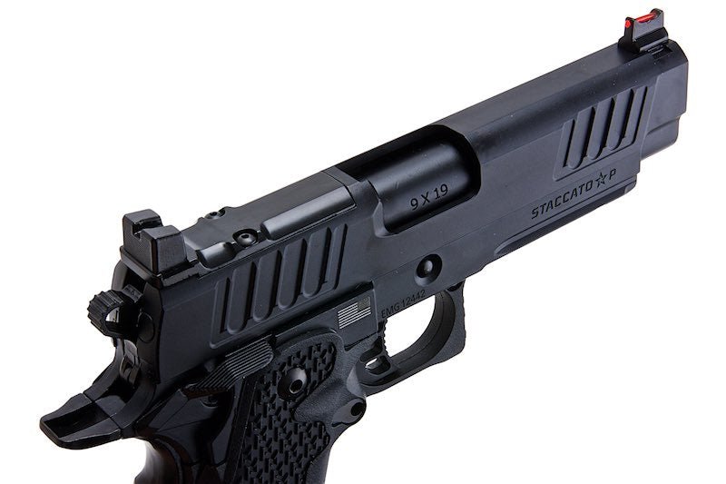 EMG Staccato Licensed P 2011 GBB Airsoft Pistol (Model: VIP Grip / Standard / Green Gas) - Bang Bang Airsoft