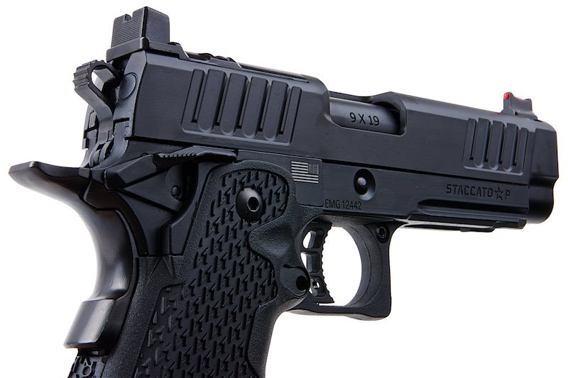 EMG Staccato Licensed P 2011 GBB Airsoft Pistol (Model: VIP Grip / Standard / Green Gas) - Bang Bang Airsoft