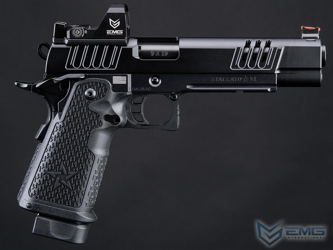 EMG Staccato Licensed XL 2011 Gas Blowback Airsoft Pistol (VIP Grip CNC Ver.) - Bang Bang Airsoft
