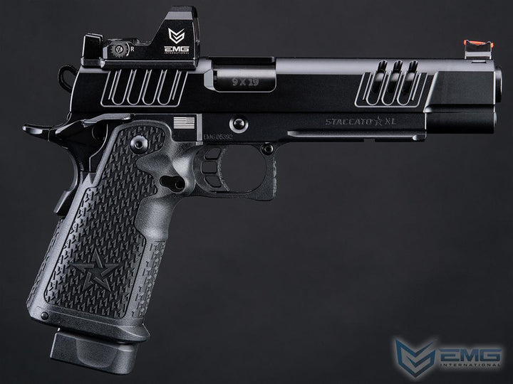 EMG Staccato Licensed XL 2011 Gas Blowback Airsoft Pistol (VIP Grip CNC Ver.) - Bang Bang Airsoft