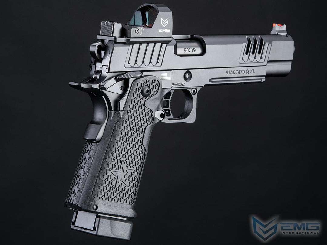 EMG Staccato Licensed XL 2011 Gas Blowback Airsoft Pistol (VIP Grip CNC Ver.) - Bang Bang Airsoft