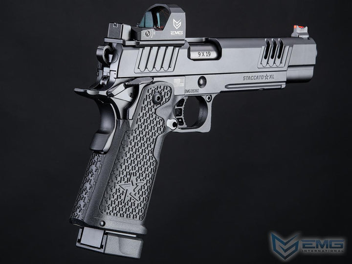 EMG Staccato Licensed XL 2011 Gas Blowback Airsoft Pistol (VIP Grip CNC Ver.) - Bang Bang Airsoft