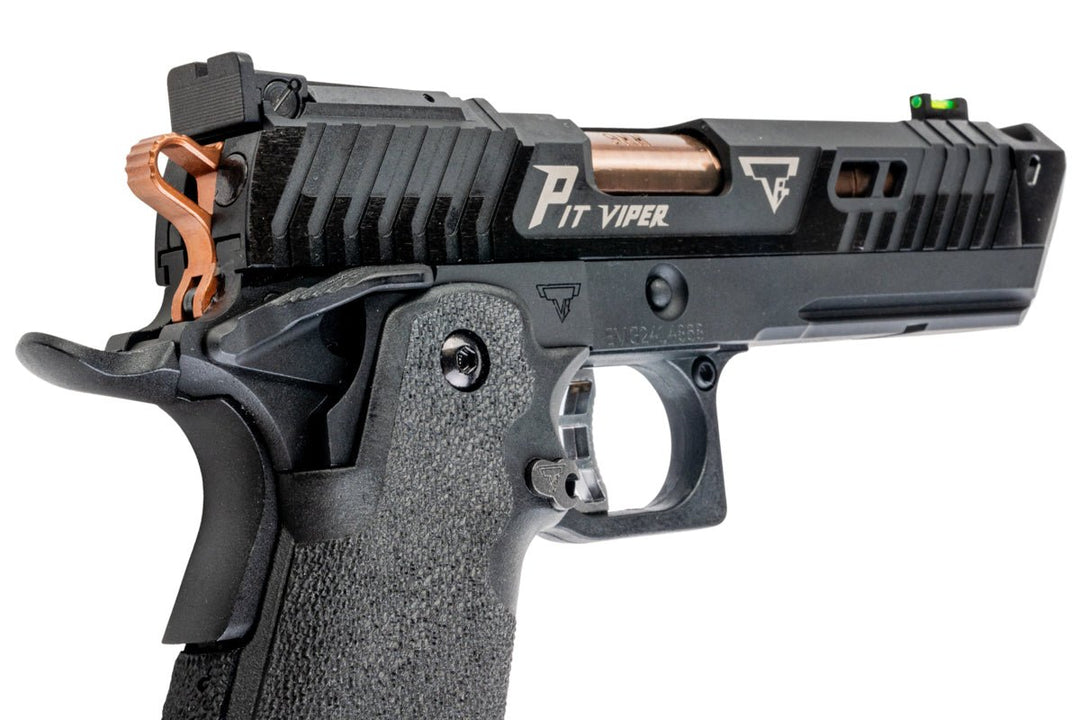 EMG TTI 2011 JW4 PIT VIPER GBB Airsoft Pistol - Black (Steel Version) - by AW Custom - Bang Bang Airsoft