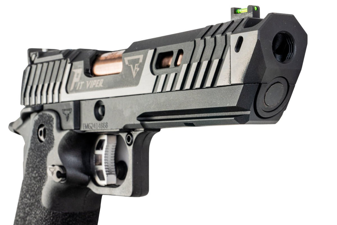 EMG TTI 2011 JW4 PIT VIPER GBB Airsoft Pistol - Black (Steel Version) - by AW Custom - Bang Bang Airsoft