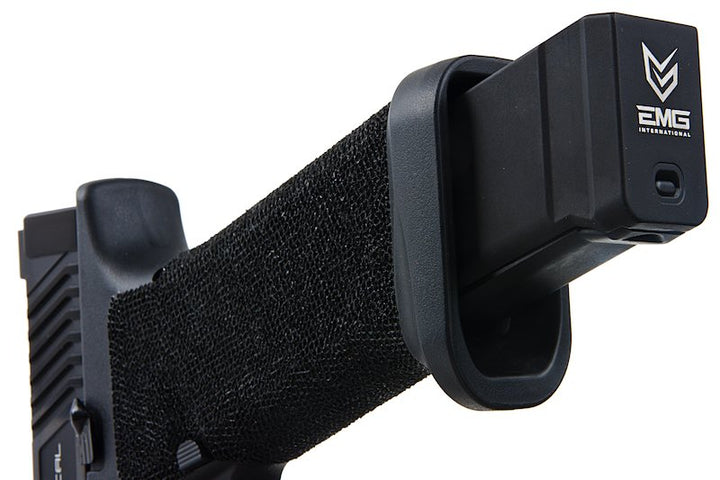 EMG TTI Combat Master G34 Slide w/ OMEGA Frame Gas Airsoft Pistol (by APS Custom) - Black/Silver - Bang Bang Airsoft