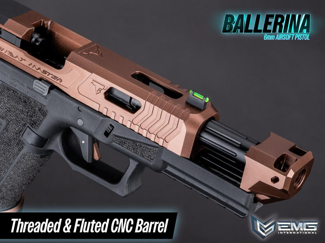 EMG / TTI Licensed CNC Ballerina Gas Blowback Airsoft Pistol (Bronze) - Bang Bang Airsoft