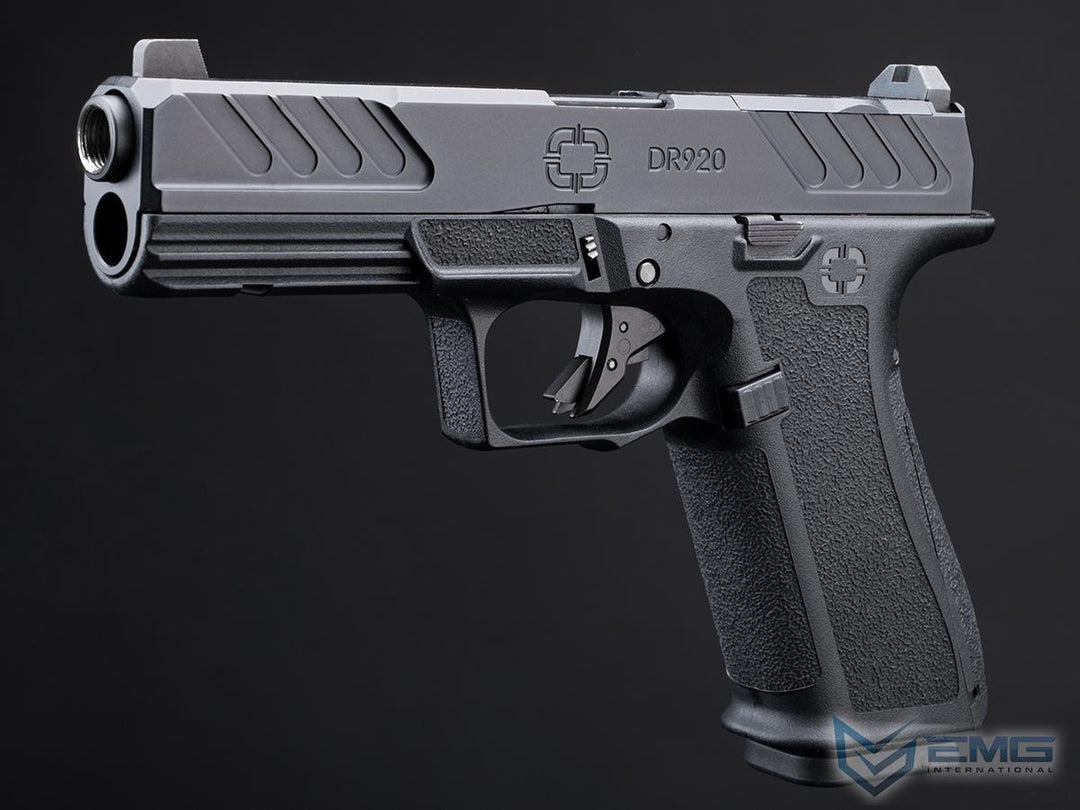 EMG x Shadow Systems DR920 Full Size Airsoft Gas Blowback Pistol - Black Barrel - Bang Bang Airsoft