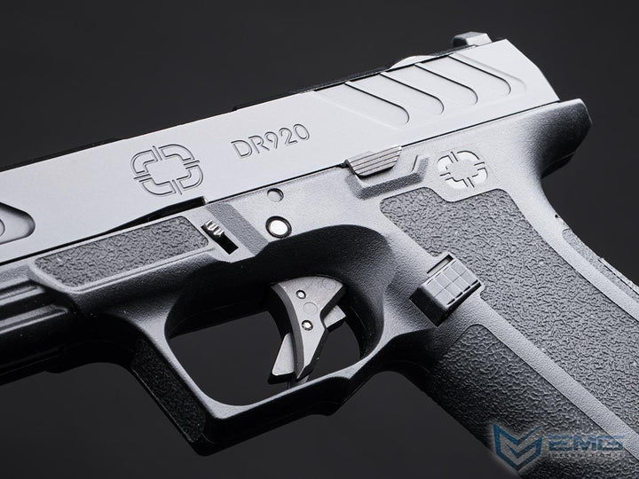 EMG x Shadow Systems DR920 Full Size Airsoft Gas Blowback Pistol - Black Barrel - Bang Bang Airsoft