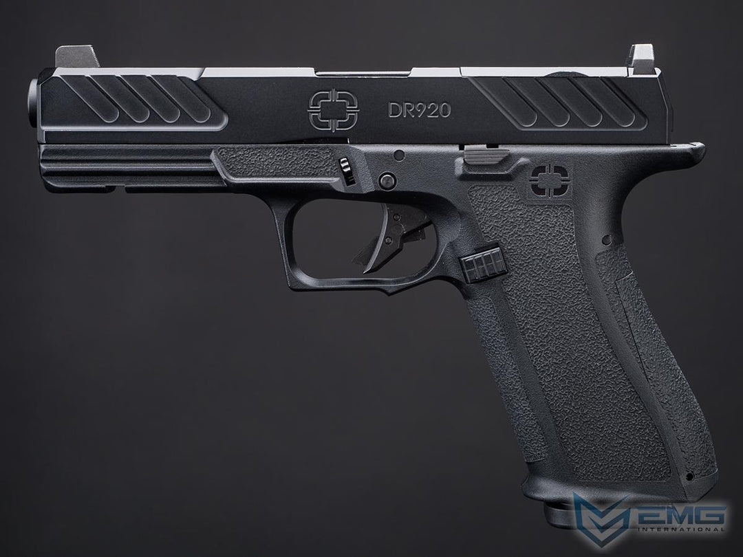 EMG x Shadow Systems DR920 Full Size Airsoft Gas Blowback Pistol - Black Barrel - Bang Bang Airsoft