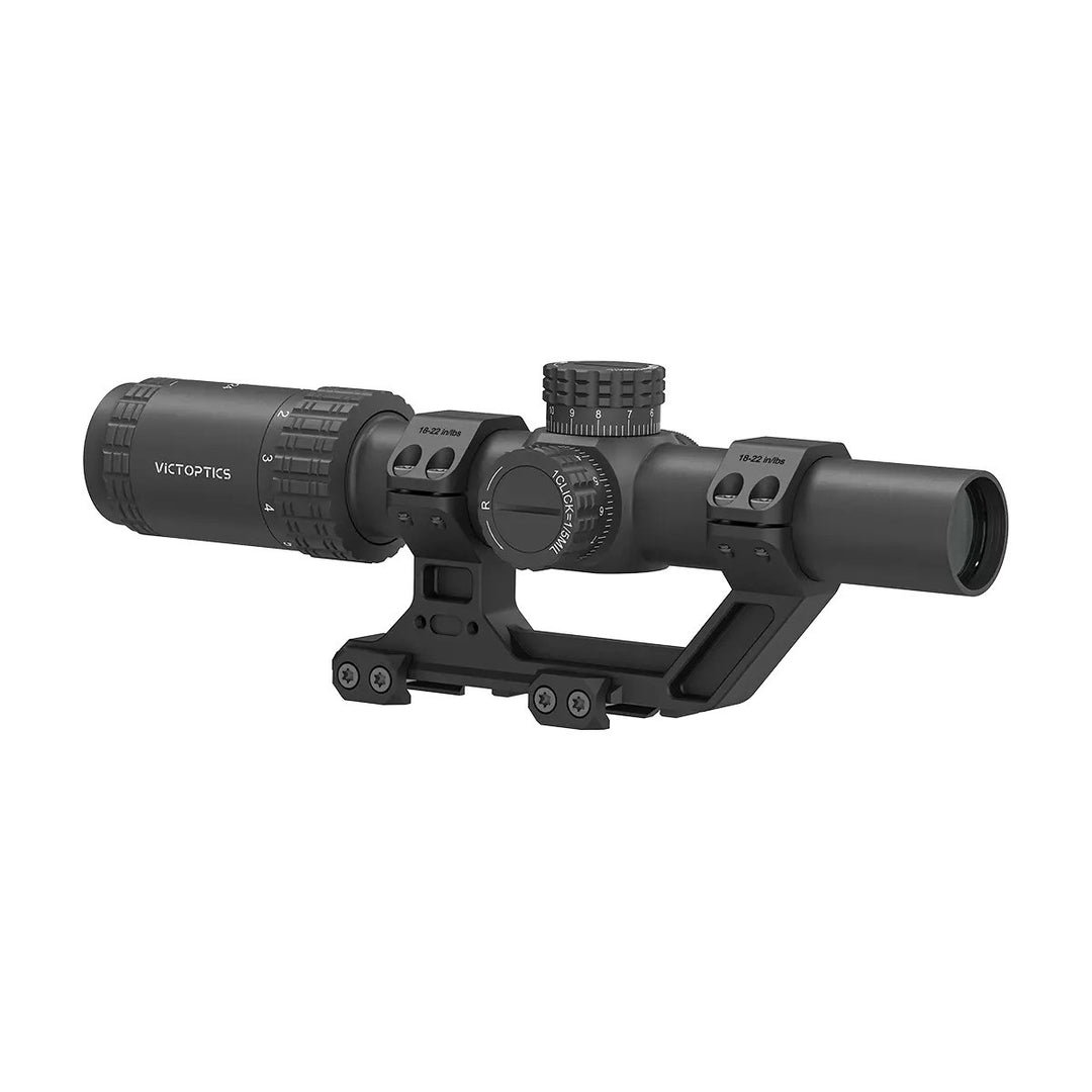Victoptics S6 1-6×24 LPVO SFP Rifle Scope w/ 1-Piece Extreme High Picatinny AR Mount Kit