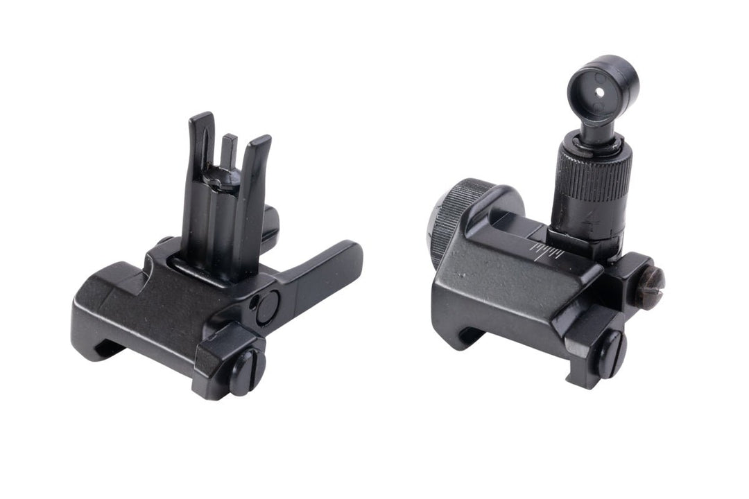 FCW KAC 600 Flip Up Front & Rear Sight - BK - Bang Bang Airsoft
