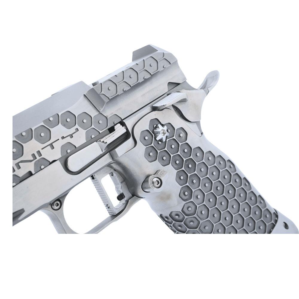 FPR Full Steel SV Honeycomb Style Optics Ready 2011 GBB - Silver - Bang Bang Airsoft