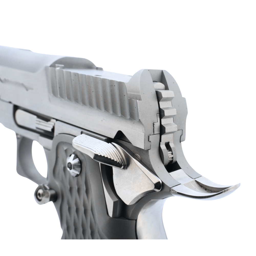 FPR Full Steel SV Long Dust Cover Style Optics Ready 2011 GBB - Silver - Bang Bang Airsoft