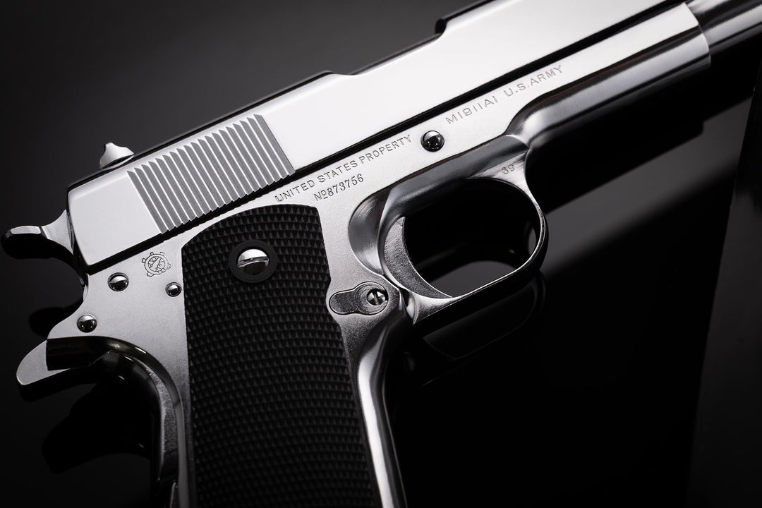 GBLS Steel GBB 1911A1 (Special Chrome BANG BANG Custom Engraving) *** - Bang Bang Airsoft